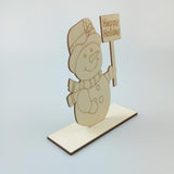 Max Maxb Christmas Tree Wood Snowman Elk Ornaments Gift Home Party Desk Decor Craft 4