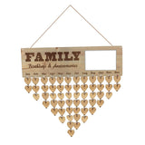 Max Maxb Wooden Family Friends *[Birthday Reminder!] Tracker! Wall Plaque Sign E