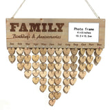 Max Maxb Wooden Family Friends *[Birthday Reminder!] Tracker! Wall Plaque Sign E