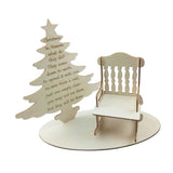 Max Wood Table Top Christmas Decoration Rocking Chair Miniature Christmas Tree