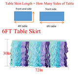 Max Maxb Chiffon Cloth Table Skirt Table-wear for Baby Shower Wedding Party 6 feet