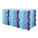 Max Maxb Chiffon Cloth Table Skirt Table-wear for Baby Shower Wedding Party 6 feet