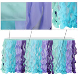 Max Maxb Chiffon Cloth Table Skirt Table-wear for Baby Shower Wedding Party 6 feet