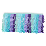 Max Maxb Chiffon Cloth Table Skirt Table-wear for Baby Shower Wedding Party 9 feet