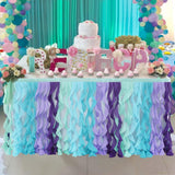 Max Maxb Chiffon Cloth Table Skirt Table-wear for Baby Shower Wedding Party 9 feet