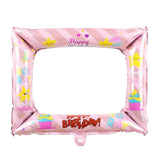 Maxbell Rectangle Aluminum Foil Balloon for Birthday Party Photo Props Pink