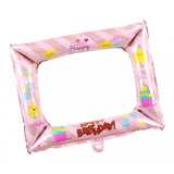 Maxbell Rectangle Aluminum Foil Balloon for Birthday Party Photo Props Pink