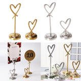 Max Maxb Stainless steel love heart wedding party table number holder  75mm Silver