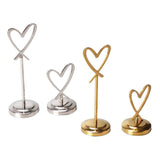 Max Maxb Stainless steel love heart wedding party table number holder  75mm Silver