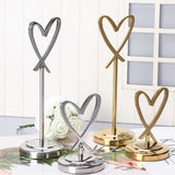 Max Maxb Stainless steel love heart wedding party table number holder  75mm Silver