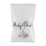 Max Maxb Stainless steel love heart wedding party table number holder  75mm Silver