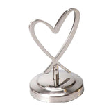 Max Maxb Stainless steel love heart wedding party table number holder  75mm Silver