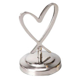 Max Maxb Stainless steel love heart wedding party table number holder  75mm Silver