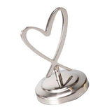 Max Maxb Stainless steel love heart wedding party table number holder  75mm Silver