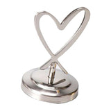 Max Maxb Stainless steel love heart wedding party table number holder  75mm Silver