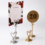 Max Maxb Stainless steel love heart wedding party table number holder  75mm Silver