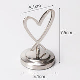 Max Maxb Stainless steel love heart wedding party table number holder  75mm Silver