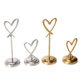 Max Maxb Stainless steel love heart wedding party table number holder  75mm Silver