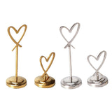 Max Maxb Stainless steel love heart wedding party table number holder  75mm Silver