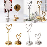 Max Maxb Stainless steel love heart wedding party table number holder  75mm Silver