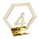 Maxbell Acrylic Wedding Table Numbers Hexagon Shape with Holder Base Table Decor 4