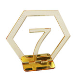Maxbell Acrylic Wedding Table Numbers Hexagon Shape with Holder Base Table Decor 7