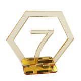Maxbell Acrylic Wedding Table Numbers Hexagon Shape with Holder Base Table Decor 7