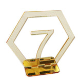 Maxbell Acrylic Wedding Table Numbers Hexagon Shape with Holder Base Table Decor 7