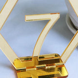 Maxbell Acrylic Wedding Table Numbers Hexagon Shape with Holder Base Table Decor 7