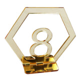 Maxbell Acrylic Wedding Table Numbers Hexagon Shape with Holder Base Table Decor 8