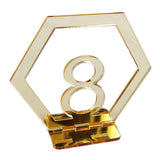 Maxbell Acrylic Wedding Table Numbers Hexagon Shape with Holder Base Table Decor 8