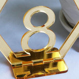 Maxbell Acrylic Wedding Table Numbers Hexagon Shape with Holder Base Table Decor 8