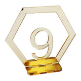 Maxbell Acrylic Wedding Table Numbers Hexagon Shape with Holder Base Table Decor 9