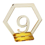 Maxbell Acrylic Wedding Table Numbers Hexagon Shape with Holder Base Table Decor 9