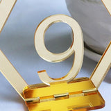 Maxbell Acrylic Wedding Table Numbers Hexagon Shape with Holder Base Table Decor 9