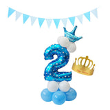 Max Maxb Aluminium Foil column stand number balloon hat banner wedding party decors 2