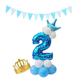 Max Maxb Aluminium Foil column stand number balloon hat banner wedding party decors 2