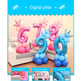 Max Maxb Happy Birthday Latex Balloons Number Column Stand Balloon Party Decor 8