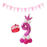 Max Maxb Happy Birthday Latex Balloons Number Column Stand Balloon Party Decor 10