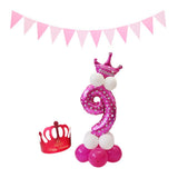 Max Maxb Happy Birthday Latex Balloons Number Column Stand Balloon Party Decor 10