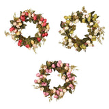 Artificial Rose Flower Wreath for Front Door Decor Wedding Home Wall Red