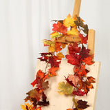 Max Maxb Artificial Maple Leaf Wreath Garland Home Wall Window Door Decor