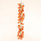 Maxbell Faux Silver Dollar Eucalyptus Garland Artificial Leaves Decor Orange