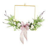 Max Maxb Artificial Flowers Metal Hoop Wreath Hanging Garland Wedding Home Square