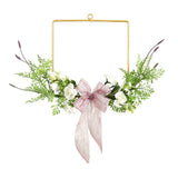 Max Maxb Artificial Flowers Metal Hoop Wreath Hanging Garland Wedding Home Square
