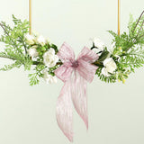 Max Maxb Artificial Flowers Metal Hoop Wreath Hanging Garland Wedding Home Square