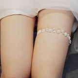 Max Maxb Elastic Wedding Bridal Leg Garter with Pearls for Brides Bridesmaid
