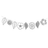Maxbell Tropical Leaves Flower Banner Garland Birthday Hawaii Party Decor Silver