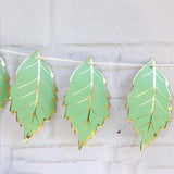 Maxbell Leaves Banner Garlands Birthday Party Decoration Photo Prop Green