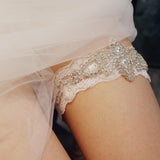 Maxbell Diamante Leg Garter Belt Thigh Ring Lace Sock Accessory 40x5.5cm Fashion